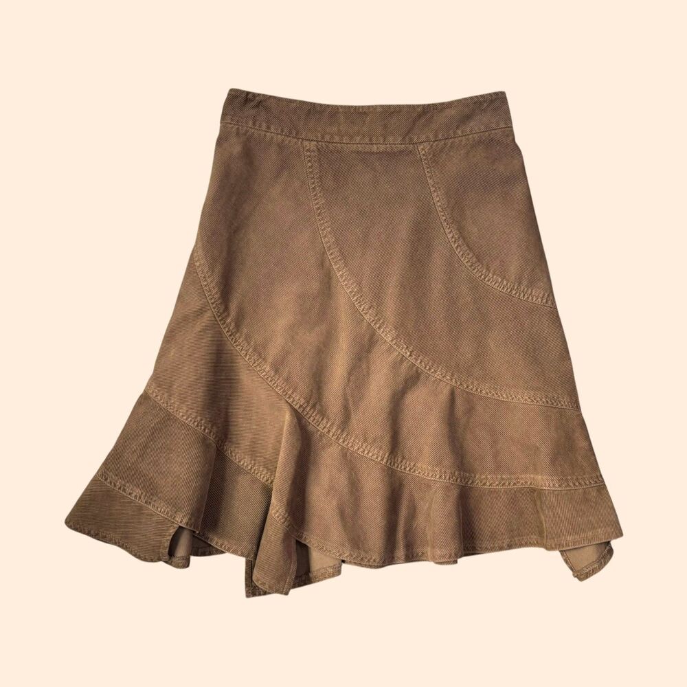 DKNY Vintage Brown Corduroy Skirt